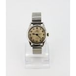 A vintage Rolex Tudor Oyster-Prince wrist watch, on a stainless steel expandable strap.