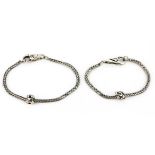 Two 925 silver bracelets.