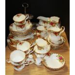 A Royal Albert Old Country Roses part tea and dinner set, first quality.