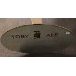 An original Toby Ale advertising pub mirror, W. 90cm.