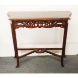 A contemporary mahogany hall table, size 84 x 25 x 75cm.