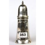 A silverplated Walker & Hall RAF sugar caster, H. 17.5cm.