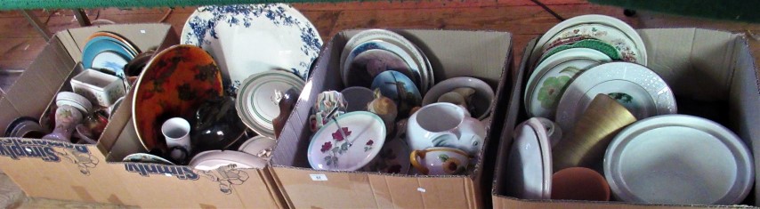 Five boxes of miscellaneous china.