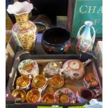 A Capodimonte tea service, comprising: teapot, sugar bowl, milk jug, cups and saucers,
