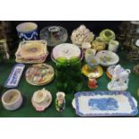 A large quantity of miscellaneous china, to include: Wedgwood jardiniere,