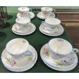 A six place setting Shelley tea service.