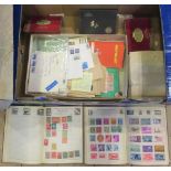 A large quantity of British and all world stamps.