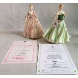 A Royal Worcester figurine 'Keepsake', together with a Coalport figurine 'Madame De Pompadour',