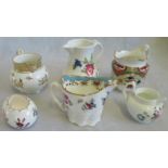 A small collection of Royal Worcester retrospective porcelain jugs and other small items of