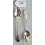 A pair of Scottish provincial Lindsay Luke teaspoons.