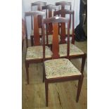 A set of six Edwardian dining chairs.