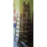 A quantity of miscellaneous step ladders.