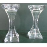 A pair of Rogasta Marquis Waterford candlesticks, signed.