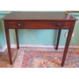 A Georgian oak single drawer side table. Condition Report: Overall condition good.