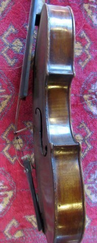 A cased violin, together with a Hill & Son bow. - Image 34 of 48