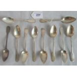 A collection of mixed French teaspoons.