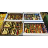 Four boxes containing approximately 80 vehicles, to include: Matchbox models of Yesteryear,
