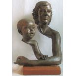 Kay Thetford Turner (Society of Women Artists), plaster and bronzed resin, Gina and Rachel,