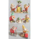 Snow White and the Seven Dwarfs from Royal Doulton Disney Showcase Collection, each boxed,