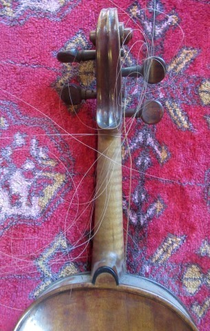 A cased violin, together with a Hill & Son bow. - Image 31 of 48