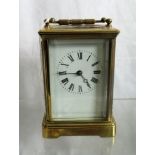 A 20th century French striking carriage clock,