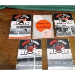 A collection of 1957/8 Manchester United football programs,