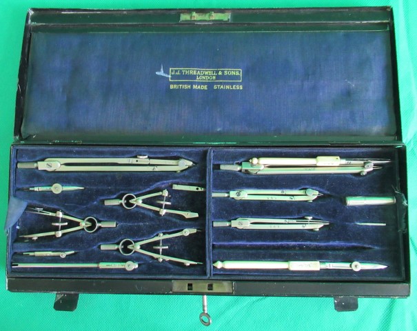 A quantity of technical drawing instruments,