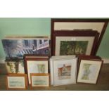 A large quantity of miscellaneous framed and glazed prints and watercolours.