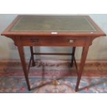 An Edwardian single drawer side table,