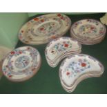 A quantity of Booths ironstone tableware, with parrot and foliage decoration,