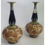 A large pair of Royal Doulton Gourd shaded vases.