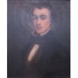A 19th century gilt framed oil on canvas, portrait of an English gentleman, unsigned, 59 x 49cm.