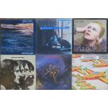 Two boxes containing a large quantity of vinyl LP's, to include: David Bowie Hunky Dory,
