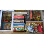 Four boxes containing a quantity of miscellaneous play worn Dinky Toys,