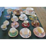 A large collection of miscellaneous teawares, to include: Royal Crown Derby trio,