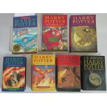 A collection of seven Harry Potter first editions, comprising: The Deathly Hallows,