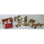 A collection of Chad Valley of Birmingham farmyard cut-out animals.