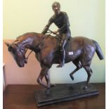 A late 19th/early 20th century bronze after Isadore Bonheur Le Grand Jockey, bearing the makes name,