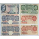 A small quantity of various bank notes, to include: five pound note, one pound,