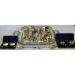 A quantity of miscellaneous hallmarked and silver plated items,
