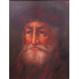 A gilt framed oil on canvas, portrait of a Highland gentleman, 29 x 22cm, unsigned.