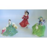 A collection of three Royal Doulton ladies, comprising: Elyse HN2474,