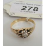 A single stone diamond ring,