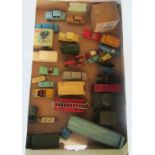 A collection of play worn Dinky Toys, to include: fire engine, car transporter,