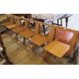 A set of six 20th century folding chairs.