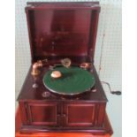 A Vesper mahogany cased wind-up gramophone.