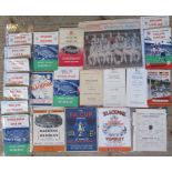 A collection of football programmes to include Blackpool to Wembley FA cup final 1951,