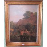 Edward Henry Halder, a 19th century gilt framed oil on canvas.