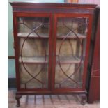 An Edwardian astrical glazed two door china cabinet.