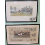 Snaffles, two framed and glazed coloured lithographs.